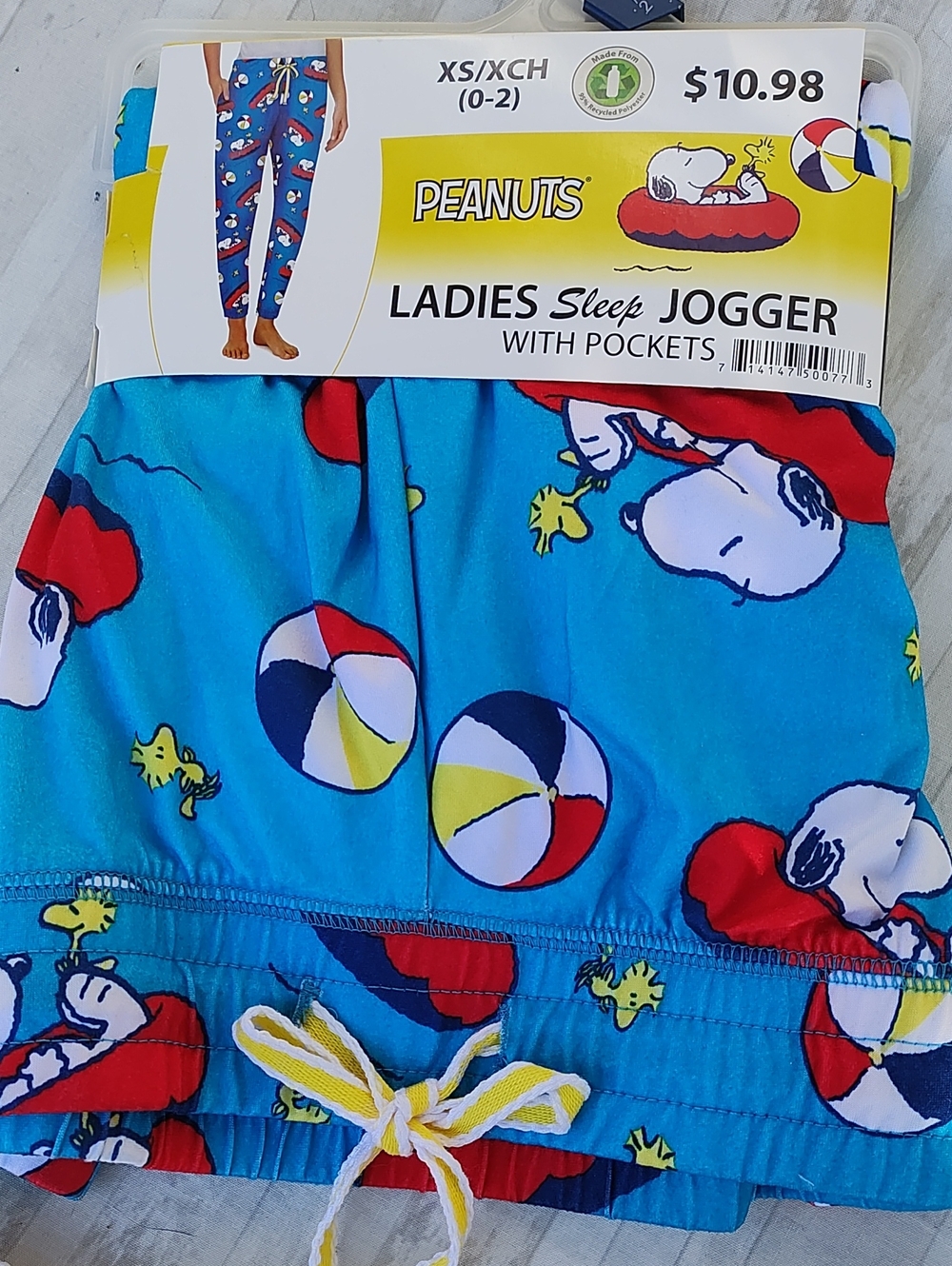 Peanuts Blue Snoopy & Beach Ball Ladies Sleep Jogger